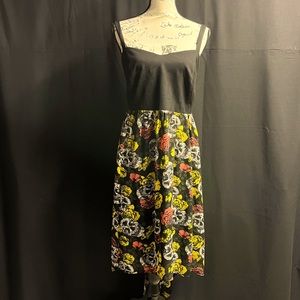 Torrid High Low Dress, Size 18, Skulls and Roses.  Very gently used